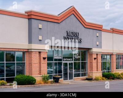 New Hartford, NY - Aug 13, 2025: Monai Interiors is a Central New York–based interior design and remodeling company specializing in kitchens, bathroom Stock Photo