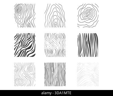 Crosshatch patterns range hand drawn texture set, crosshatch line doodle grunge background. Scribble graphite strokes, lines, wood, shading elements. Vector illustration Stock Vector