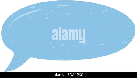 Hand Drawn Blue Grunge Speech Bubble Stock Vector