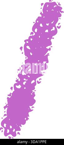 Hand Drawn Chalk Grunge Slash Icon Stock Vector