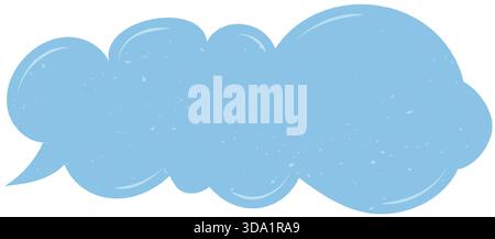 Hand Drawn Organic Blue Grunge Bubble Stock Vector