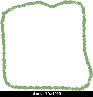 Hand Drawn Wavy Crayon Square Frame Stock Vector