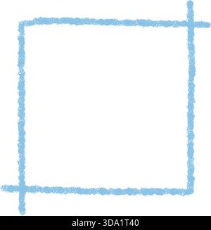 Blue Chalk Sketch Rectangle Quote Frame Stock Vector