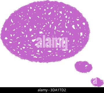 Organic Chalk Round Speech Bubble Icon Stock Vector