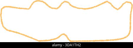 Hand Drawn Chalk Squiggle Outline Frame Stock Vector