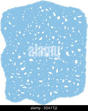 Blue Fluid Chalk Squiggle Frame Box Stock Vector