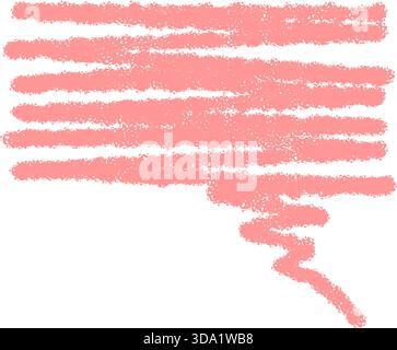 Pink Crayon Scribble Speech Bubble Stock Vector