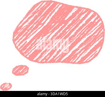 Crayon Squiggle Speech Bubble Sketch Stock Vector