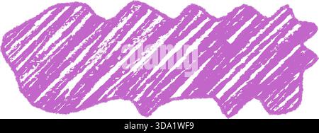 Pastel Crayon Squiggle Handdrawn Text Frame Stock Vector