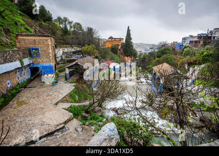 Ras el Maa fountain and washhouse, Chefchaouen, Rif Mountains, Morocco ...
