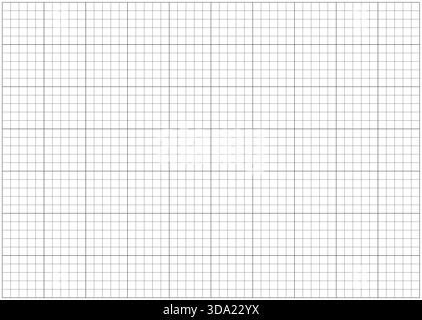 Black mesh graph texture. Grid paper sheet. Notebook squared wide blank template. Typography mockup for making notebooks production. Mathematics Stock Vector