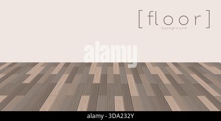 Light wood laminate style plank flooring with smooth surface texture and natural grain ideal for interior illustrations top view layouts and premium Stock Vector