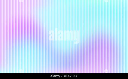 Glass effect soft color gradient striped refracted vector background. Abstract colorful ribbed creative textured backdrop for banners, posters Stock Vector