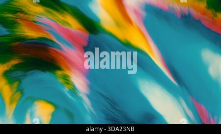 Vibrant abstract flow of luminous colors creating a mesmerizing visual Stock Photo