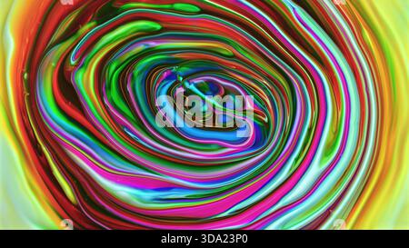 Vibrant abstract flow of luminous colors creating a mesmerizing visual Stock Photo