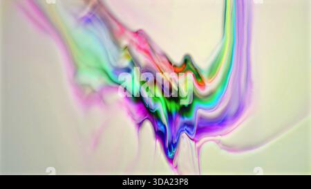 Dynamic swirling fluid art showcasing a burst of vibrant liquid colors Stock Photo