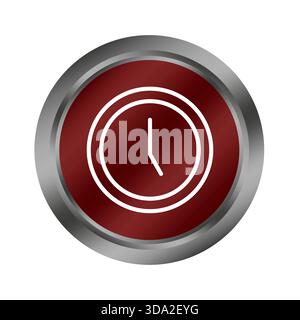 Clock face icon. Time management symbol. Hour minute hands. Vector deadline element. EPS 10. Stock Vector