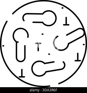 Vector illustration of a Clostridium Tetani bacteria in cartoon style ...