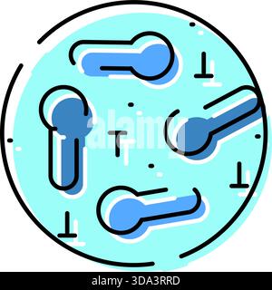 Vector illustration of a Clostridium Tetani bacteria in cartoon style ...
