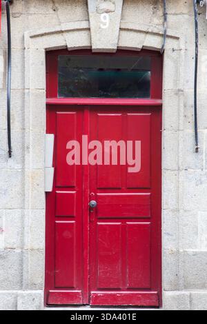 bright red door Stock Photo