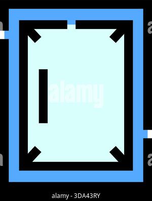 window dimensions icon vector outline illustration Stock Vector Image ...