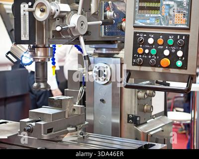 CNC modern universal milling and drilling machine Stock Photo