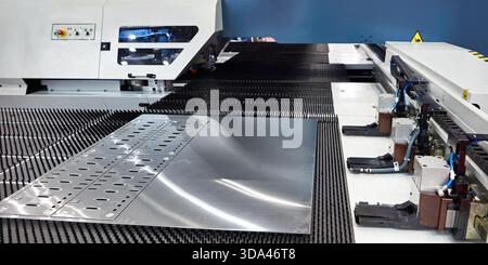 Electromechanical coordinate turret punch press Stock Photo