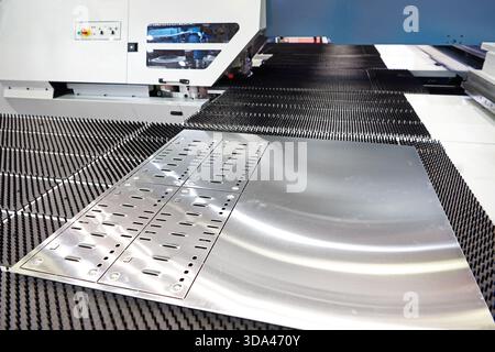 Electromechanical coordinate turret punch press Stock Photo