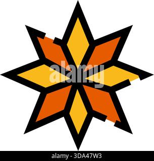 Eight Point Star, Elegant Vector Logo Design, Beauty Decorative Logo ...