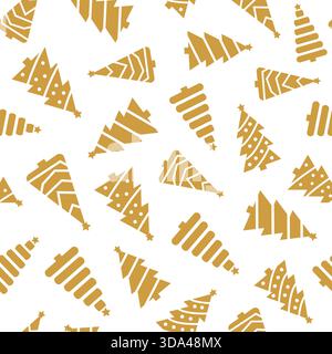 Christmas trees seamless pattern on white background. Design template for wallpaper,fabric,wrapping, textile Stock Vector