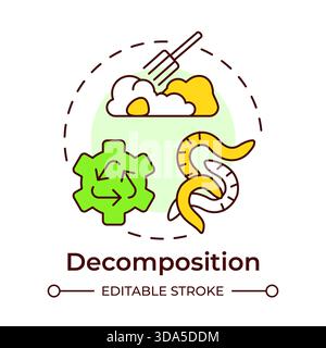 Decomposition multi color concept icon Stock Vector