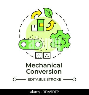 Mechanical conversion multi color concept icon Stock Vector