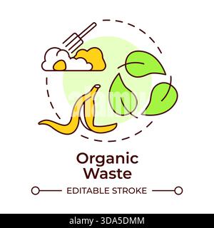 Organic waste multi color concept icon Stock Vector
