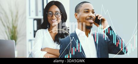 Business Professionals Collaborating in a Modern Office Setting During a Busy Work Day Stock Photo