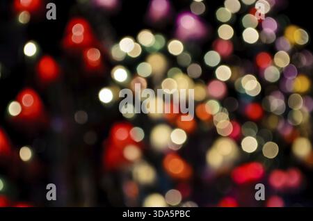 Abstract bokeh blur lights color background Stock Photo
