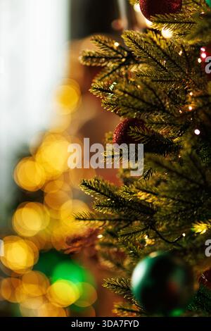 Golden Christmas baubles on a glittery gold background Stock Photo - Alamy