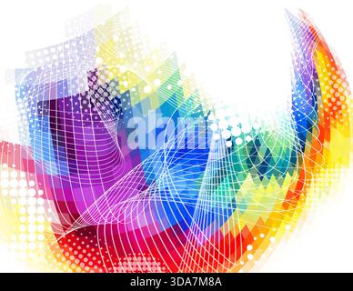Multicolored abstract background. Hand drawn. Not AI, minimalist backgrounds Stock Vector