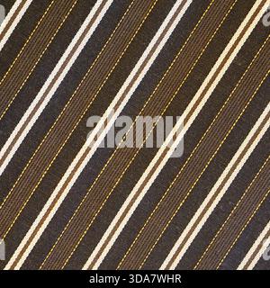 Abstract background with brown and white striped fabric Stock Photo