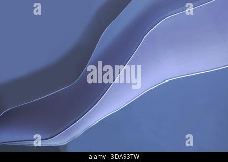 Layered Abstract Paper Waves in Blue Stock Photo