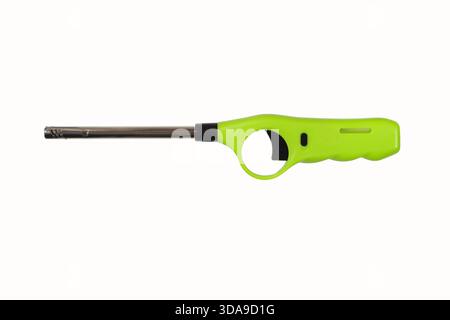 Green gas lighter isolated on white background Stock Photo