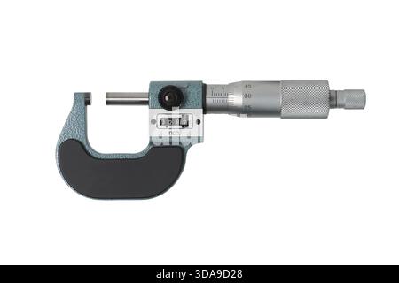 Imperial and metric icrometer isolated on white background Stock Photo