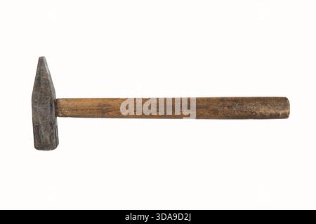 Old hammer isolated on white background Stock Photo
