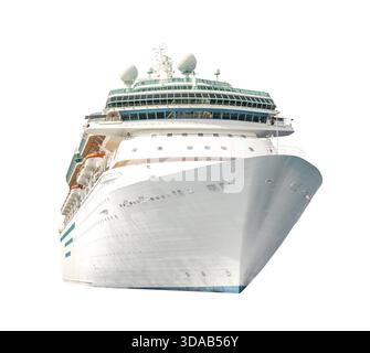 Cruise ship boat isolated on white background Stock Photo - Alamy