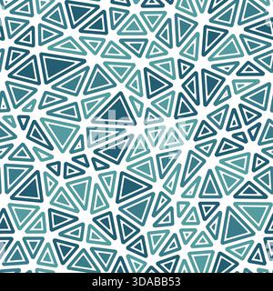 Abstract template background. Rounded solid shapes in frames. Medium triangles size. Multiple colors style. Repeatable pattern. Elegant vector tiles. Stock Vector