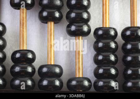 Closeup of a vintage abacus Stock Photo