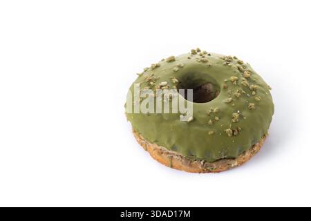Pistachio cake isolated on white background Stock Photo