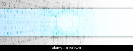 Technological concept with the use of technical elements. Numbers and technological circles. Stock Vector