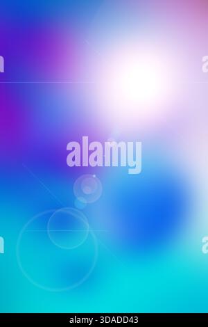 Abstract background bubbles in pink violet tones with len flare effect. Distortion in water with oil drops with len flare effect. gradient, bokeh. Stock Photo