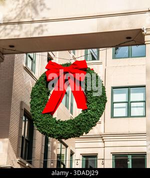 A view of Public Chrismas decorations Stock Photo