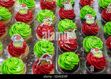Detroit, Michigan - Cupcakes at a Christmas party. Stock Photo